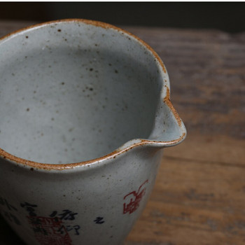 Κινεζική Ancient Calligraphy Pottery Fair Φλιτζάνι Τσάι Φλιτζάνι Κουνγκ Φου Σετ Τσάι Φλιτζάνι Τσάι Σκεύη Τελετής Τσαγιού Vintage Tea Sea 200ml