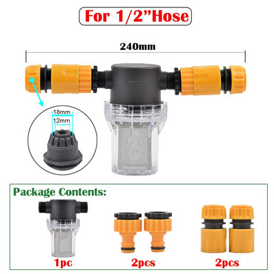 1/2 3/4 hüvelykes kerti öntözés 40 mesh szűrő Mezőgazdaság öntözőtömlő szűrő Vízcső gyorscsatlakozó autómosó vízszivattyú