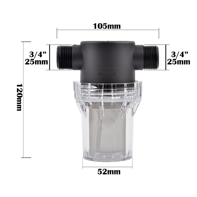 1/2 3/4 hüvelykes kerti öntözés 40 mesh szűrő Mezőgazdaság öntözőtömlő szűrő Vízcső gyorscsatlakozó autómosó vízszivattyú