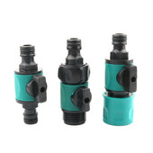 1 buc. conector rapid de 1/2 inch la 16 mm cu supapă, cuplaje rapide pentru irigarea grădinii, accesorii pentru țevi de udare pentru grădină.