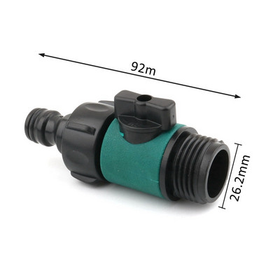 1 buc. conector rapid de 1/2 inch la 16 mm cu supapă, cuplaje rapide pentru irigarea grădinii, accesorii pentru țevi de udare pentru grădină.