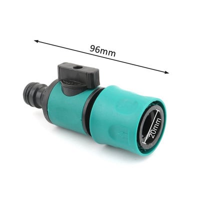 1 buc. conector rapid de 1/2 inch la 16 mm cu supapă, cuplaje rapide pentru irigarea grădinii, accesorii pentru țevi de udare pentru grădină.
