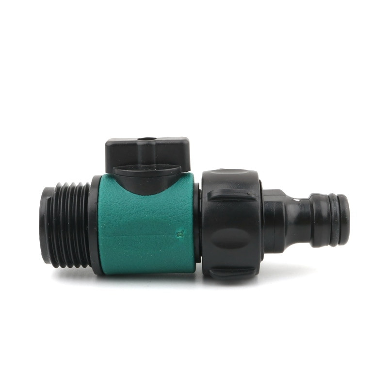 1 buc. conector rapid de 1/2 inch la 16 mm cu supapă, cuplaje rapide pentru irigarea grădinii, accesorii pentru țevi de udare pentru grădină.