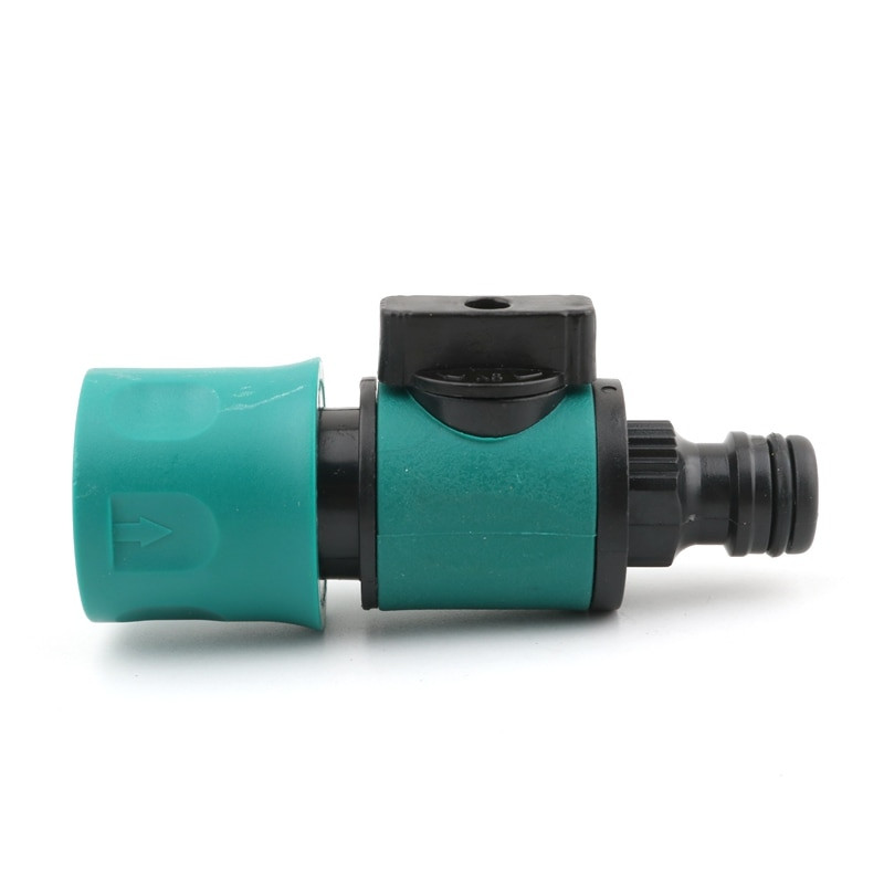 1 buc. conector rapid de 1/2 inch la 16 mm cu supapă, cuplaje rapide pentru irigarea grădinii, accesorii pentru țevi de udare pentru grădină.