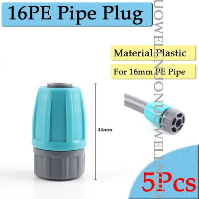 5 buc 16 mm conectori pentru furtunuri de udare a grădinii micro irigare țeavă PE cot tee îmbinări drepte truse de udare agricole fitinguri