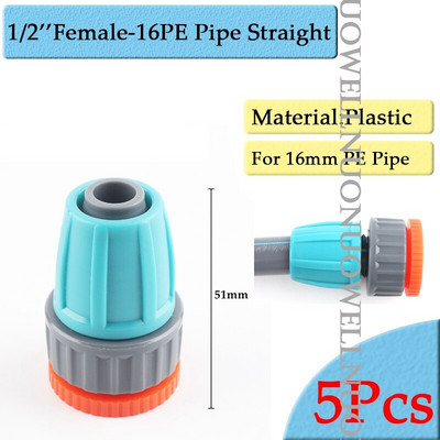 5 buc 16 mm conectori pentru furtunuri de udare a grădinii micro irigare țeavă PE cot tee îmbinări drepte truse de udare agricole fitinguri