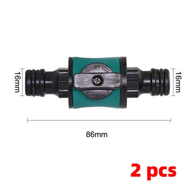 2 vnt. žarnos jungtis su perjungimo vožtuvu greitosiomis jungtimis 16 mm vienodo skersmens žarnos jungtis, skirta laistymui ir laistymui automobilių plovimui