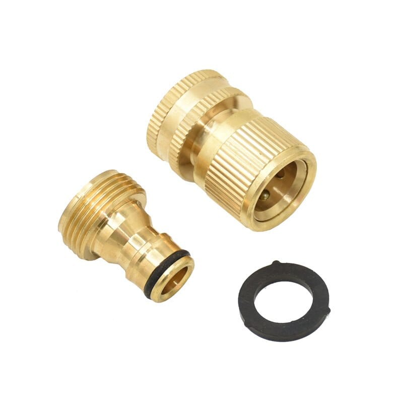 1/2"-os 3/4"-es kerti tömlő gyorscsatlakozó sárgaréz csatlakozókészlet vízpisztoly szerelvény tömlőadapter 1 készlet