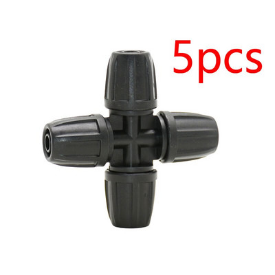 3/8" iki 1/4" žarnos jungties trišakis vandens skirstytuvas Alkūninio galo kaiščio remontas 8/11 iki 1/8" 4/7 mm spygliuota redukcinė kryžminė jungtis 5 vnt.