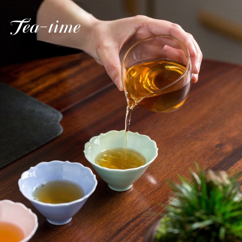 2db/szett 75 ml-es Boutique Napraforgószájú kerámia teáscsésze Kis egyszemélyes Mester csésze Teakóstoló Jianzhan Hat Bowl Kung Fu teáskészlet