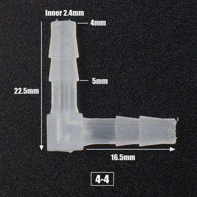 200 ~ 5 db 4 ~ 20 mm Élelmiszer minőségű PP egyenlő könyökcsatlakozók Akváriumi akvárium tömlőcsatlakozó Kerti vízcsatlakozó levegőtömlő csatlakozó