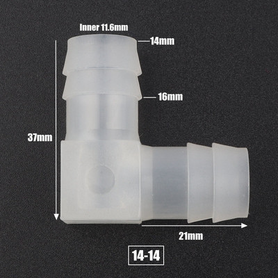 200 ~ 5 db 4 ~ 20 mm Élelmiszer minőségű PP egyenlő könyökcsatlakozók Akváriumi akvárium tömlőcsatlakozó Kerti vízcsatlakozó levegőtömlő csatlakozó