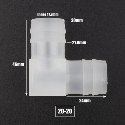 200 ~ 5 db 4 ~ 20 mm Élelmiszer minőségű PP egyenlő könyökcsatlakozók Akváriumi akvárium tömlőcsatlakozó Kerti vízcsatlakozó levegőtömlő csatlakozó