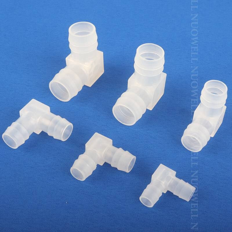 200 ~ 5 db 4 ~ 20 mm Élelmiszer minőségű PP egyenlő könyökcsatlakozók Akváriumi akvárium tömlőcsatlakozó Kerti vízcsatlakozó levegőtömlő csatlakozó