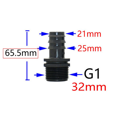 Filet de 1/2 3/4 1 inch la 16mm 20mm 25mm 32mm Conectori barb pentru furtun 1/2 3/4 1" Conector pentru furtun de apă pentru tub Pe 4 buc.