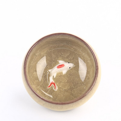 Jégre repedt máz kerámia teáscsésze porcelán teásedény Színes halak Kreatív pontymentesítés Kung Fu teáscsésze teástál fesztivál ajándék