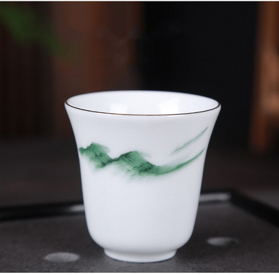 1vnt Antikvarinis keraminis arbatos puodelis Kelioninis nešiojamas balto porceliano arbatos puodelis Boutique rankomis dažytos gėlės arbatos dubuo Buitinis arbatos rinkinys