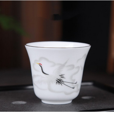 1vnt Antikvarinis keraminis arbatos puodelis Kelioninis nešiojamas balto porceliano arbatos puodelis Boutique rankomis dažytos gėlės arbatos dubuo Buitinis arbatos rinkinys