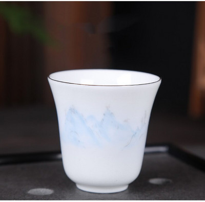1vnt Antikvarinis keraminis arbatos puodelis Kelioninis nešiojamas balto porceliano arbatos puodelis Boutique rankomis dažytos gėlės arbatos dubuo Buitinis arbatos rinkinys