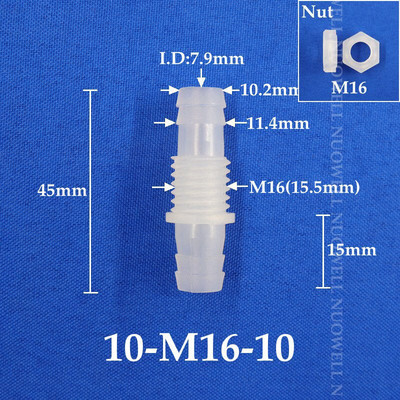 200~5db M12~M16 8~12 mm-es pagoda illesztésekhez PP egyenes csatlakozók Akváriumi akvárium légszivattyú víztömlő válaszfal csatlakozó csatlakozó