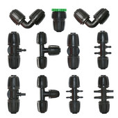 20db 16 mm-es PE cső vízcsatlakozók 1/2 - 3/8'' 1/4'' 1/8'' 6,0 mm csőcsökkentett csatlakozó adapter kerti öntözőszerelvények
