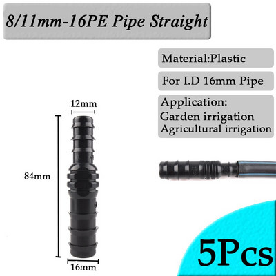 5 buc. 16 până la 20 25 mm conectori pentru țevi PE furtun de udare grădină conector drept fitinguri pentru irigare agricolă adaptor reductor