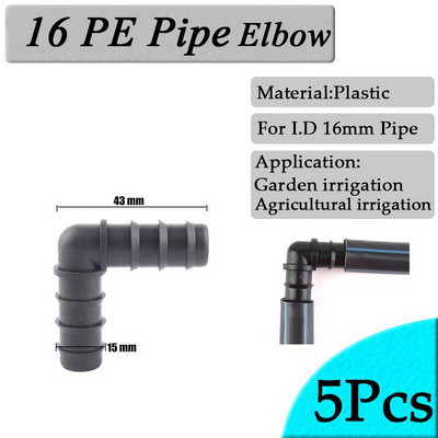 5 buc. 16 până la 20 25 mm conectori pentru țevi PE furtun de udare grădină conector drept fitinguri pentru irigare agricolă adaptor reductor
