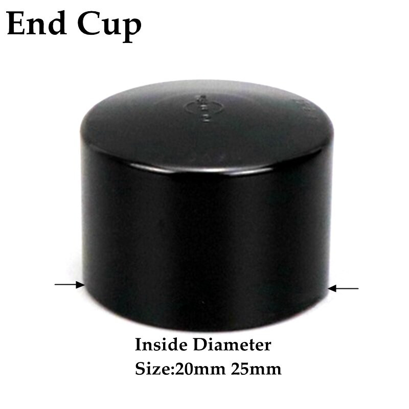 2 buc. ID negru 20-50mm UPVC Conector țeavă Capăt Cupă drept Cot Tee Racord încrucișat Adaptor de irigare Îmbinări pentru țevi de apă de grădină