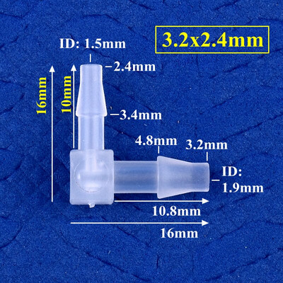 5-200 db 14-3,2 mm-es PP szűkítő könyökcsatlakozók Akvárium tartály légszivattyú levegőztető tömlő Pagoda közös kerti öntözőcső szerelvények