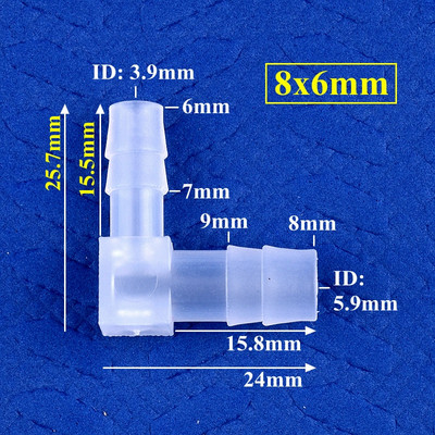 5-200 db 14-3,2 mm-es PP szűkítő könyökcsatlakozók Akvárium tartály légszivattyú levegőztető tömlő Pagoda közös kerti öntözőcső szerelvények