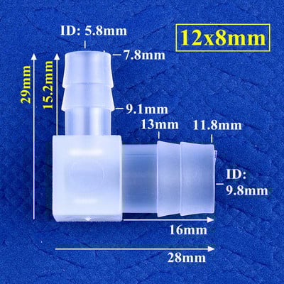 5-200 db 14-3,2 mm-es PP szűkítő könyökcsatlakozók Akvárium tartály légszivattyú levegőztető tömlő Pagoda közös kerti öntözőcső szerelvények