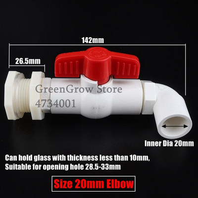 1 db 20 25 32mm 1/2"~1" PVC víztartály csatlakozók Akváriumi akvárium vízelvezető szívó/leeresztő kompozit ízület ABS csatlakozó barkácsszerszám