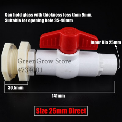 1 db 20 25 32mm 1/2"~1" PVC víztartály csatlakozók Akváriumi akvárium vízelvezető szívó/leeresztő kompozit ízület ABS csatlakozó barkácsszerszám