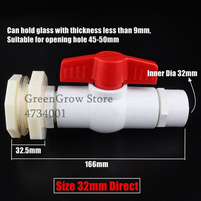 1 db 20 25 32mm 1/2"~1" PVC víztartály csatlakozók Akváriumi akvárium vízelvezető szívó/leeresztő kompozit ízület ABS csatlakozó barkácsszerszám