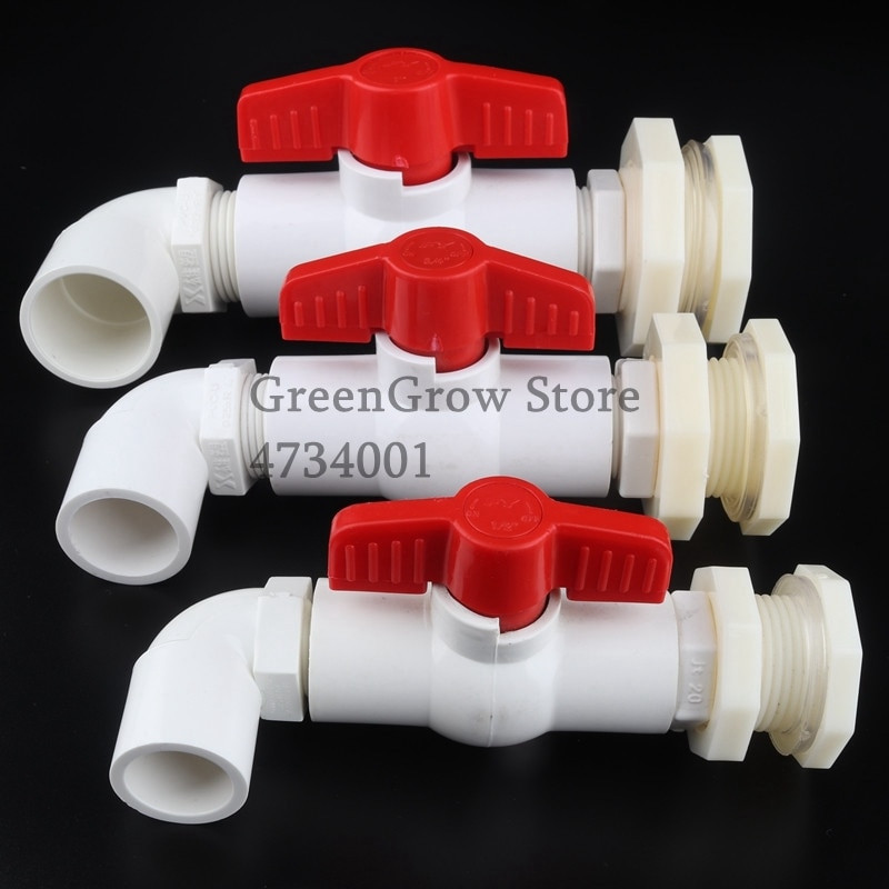 1 db 20 25 32mm 1/2"~1" PVC víztartály csatlakozók Akváriumi akvárium vízelvezető szívó/leeresztő kompozit ízület ABS csatlakozó barkácsszerszám