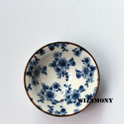 1 DB! WIZAMONY Bue and White Jingdezhen kínai porcelán csésze teástál teáscsésze Kungfu teáskészlet Kerámia virágos tea mesterkupa