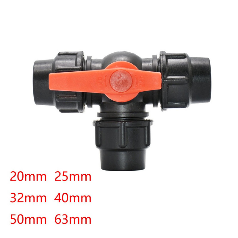 20/25/32/40/50/63mm PVC PE toru kraanivee jaoturi tee küünarnuki otsakork plastikust kiirklapp Aed Põllumajandus Kastmine