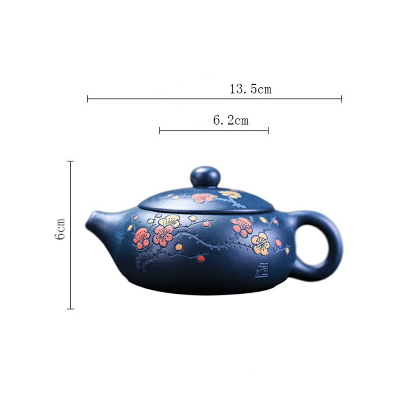 Yixing Purple Clay kézzel készített kung fu vizes csésze kreatív teáscsésze háztartási vízforraló nyers érc azúrkék sárral festett teáskanna ivóedény
