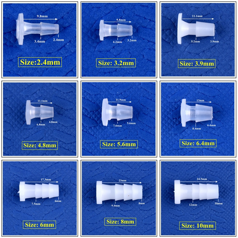 5 ~ 200 buc 2,4 ~ 14 mm dopul de capăt pentru furtun din plastic pentru acvariu rezervor pentru pompă de aer furtun Pagoda îmbinat grădină irigare țeavă de apă conector capac capac