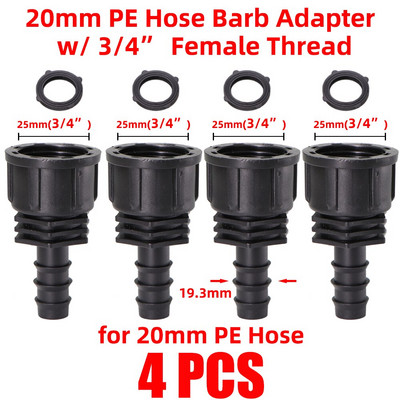 Conector rapid mamelon EURO USA 3/4 inch filetat tată 16 mm/20 mm Racord de furtun pentru fitinguri pentru țevi de grădină Sistem de irigare prin picurare