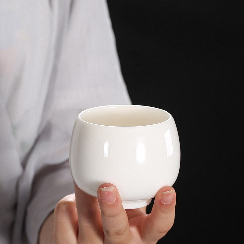 1db/3db Kínai kerámia teáscsésze fehér porcelán Kung Fu csészék Fazekas italáru Bor kávés bögre teáscsésze nagykereskedés