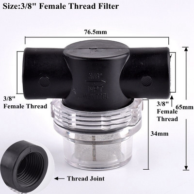 Filtru de udare a grădinii de 3/8 1/2 inch pentru irigare Filtru cu debit mare Conector de țeavă pentru acvariu Pompă de apă Filtru Furtun Racord Pagoda