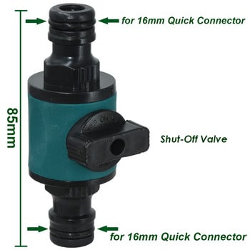 KESLA 2PCS 16mm Garden Equal Hose Connector Επισκευή με προσαρμογέα βρύσης σωλήνων βαλβίδας απενεργοποίησης Γρήγορη άρθρωση για πότισμα άρδευσης