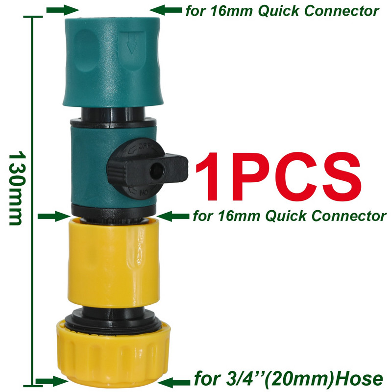 KESLA kerti gyorscsatlakozó szelep elzáró szelep kapcsolóval öntözés öntözés 16 mm 20 mm tömlő cső adapter szerelvények javítása