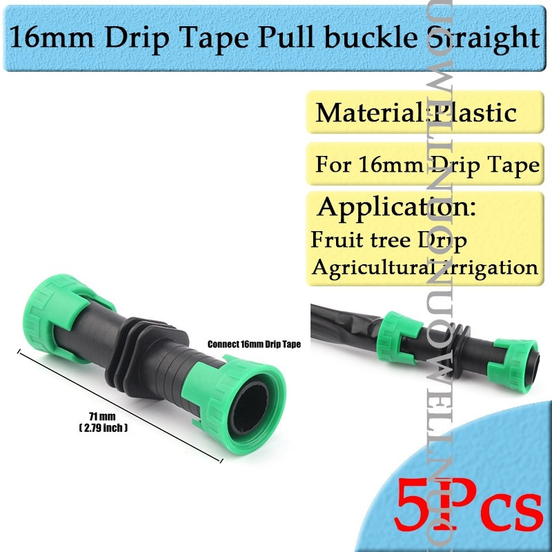 5 buc/lot 16mm conectori de bandă de micro irigare prin picurare cu filet blocat supapă de închidere cot tee fitinguri agricole pentru irigare prin picurare