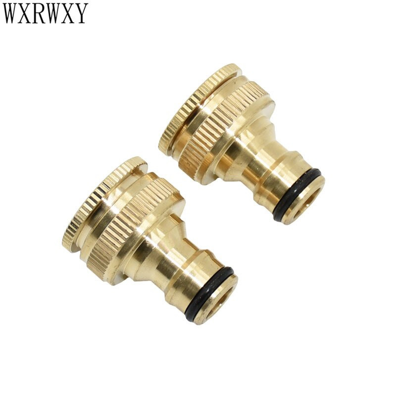 Sárgaréz csatlakozó 3/4 anya kerti tömlő sárgaréz szerelvények Aljzat 1/2 csap Vízpisztoly adapter réz csatlakozó kert 1 db