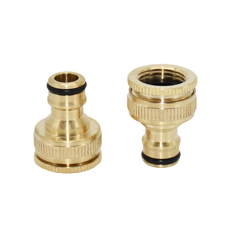 Sárgaréz csatlakozó 3/4 anya kerti tömlő sárgaréz szerelvények Aljzat 1/2 csap Vízpisztoly adapter réz csatlakozó kert 1 db