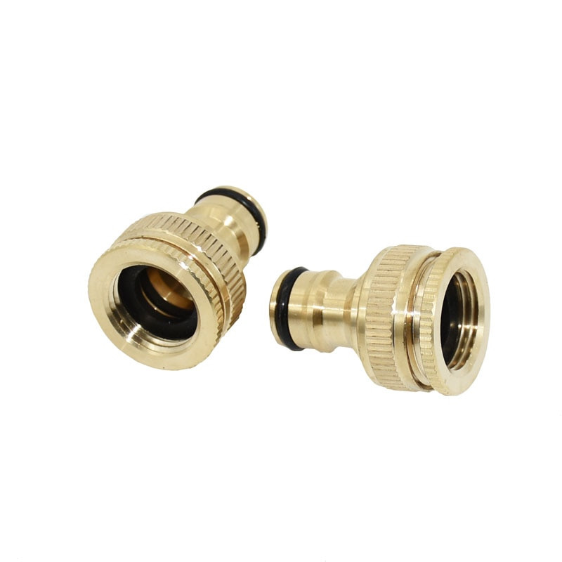 Sárgaréz csatlakozó 3/4 anya kerti tömlő sárgaréz szerelvények Aljzat 1/2 csap Vízpisztoly adapter réz csatlakozó kert 1 db