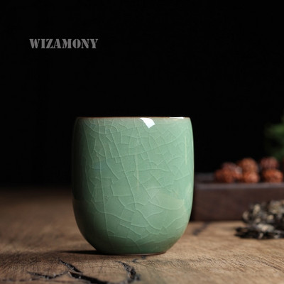 1 ΤΕΜ. Six Colors Chinese Longquan Celadon Porcelain Kung Fu China Πιατάκι Τσάι Μπολ 155 ml, Κινεζικό φλιτζάνι καφέ