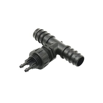 Csepegtető öntözés 16 mm 20 mm 25 mm-től 1/4-ig Tömlő szűkítő T-vízelosztó 1/2 3/4 1" - 1/4 tömlő 2 utas csepegtetők csatlakoztatásához 1db